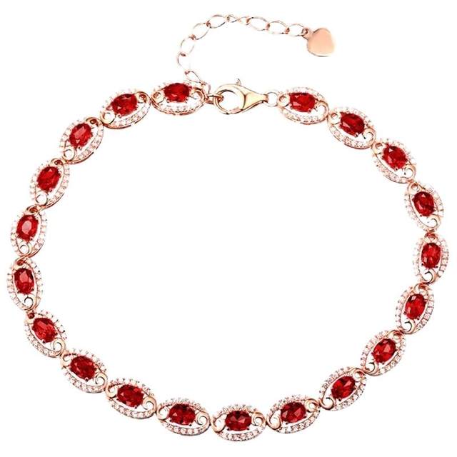 Natural Ruby Bracelet Pigeon Blood-red Jewelry