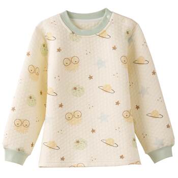 Children's quilted autumn coat and long johns set