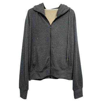 Super soft ~ soft waxy hooded zipper cardigan sweatshirt for women spring loose Korean version 2024 new coat spring and autumn