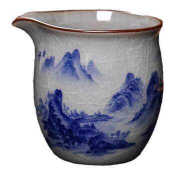 ຈອກຄວາມຍຸຕິທໍາ porcelain ສີຟ້າແລະສີຂາວຂອງເຄື່ອງປັ້ນດິນເຜົາເກົ່າແກ່