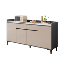 Solid wood slate sideboard against the wall integrated storage cabinet new light luxury tea cabinet multi-layer home living room storage cabinet