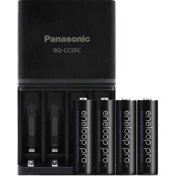 Panasonic Ailepu ຄວາມຈຸສູງ No. 5 No. 7 rechargeable battery SLR camera flash KTV wireless microphone Japan imported battery 55 rapid smart charger set 1.2V Ni-MH battery