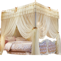 Palace mosquito net for home bedroom 2024 new high-end princess style bed curtain bed curtain three-door floor-standing pattern tent