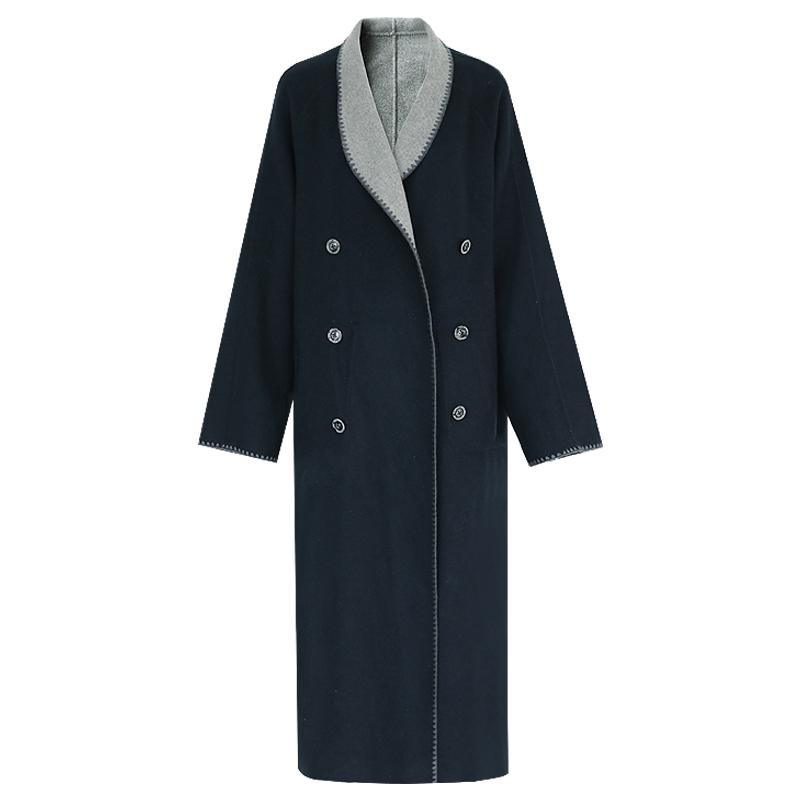 A multi-wear long woolen jacket