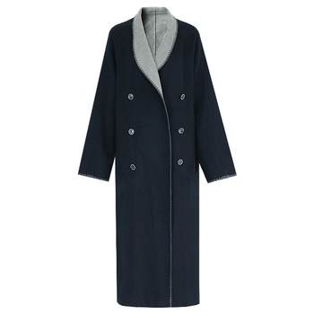 A multi-wear long woolen jacket
