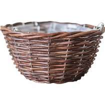Juhan natural wicker classic hanging basket hanging orchid basket flower pot flower set European American pastoral country