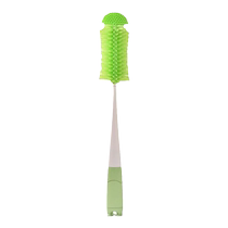 Portable bottle brush babys special pacifier cleaning sponge silicone brush three-in-one brush set