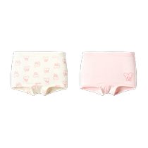 Balabala girls underwear modal boxer childrens boxer shorts small medium and large children without clip PP cute two pack