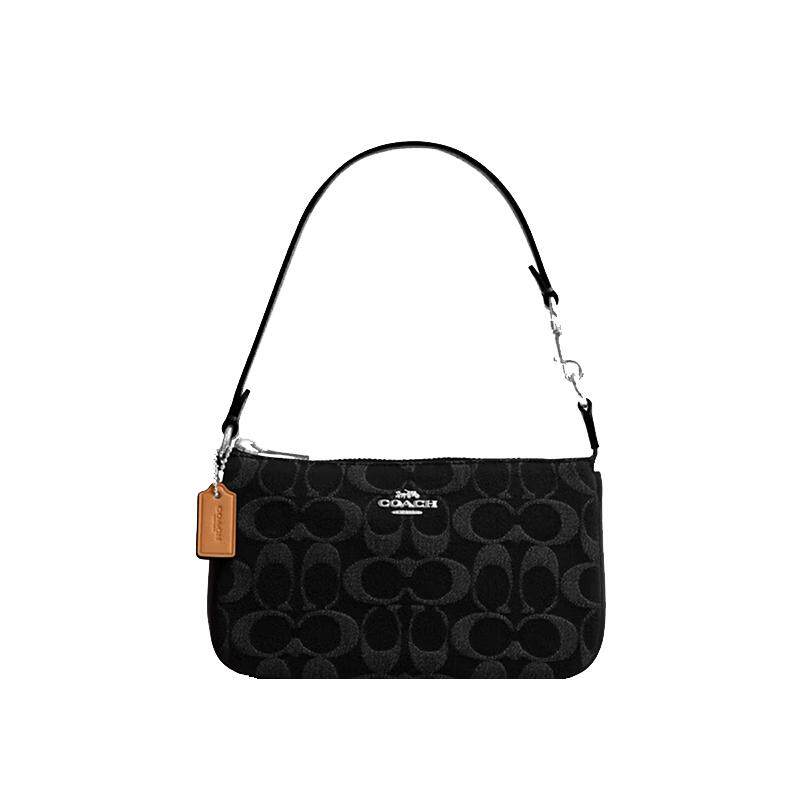 Coach Official Outlet Nolita 19 Women's Denim Shoulder Handbag Mahjong Bag CCZ48