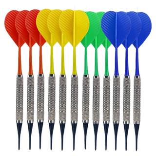 一体尾翼软式飞镖电子镖盘通用12g安全塑胶镖头练习比赛娱乐家用