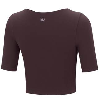 VfU裸感运动上衣短袖女普拉提健身瑜伽服固定杯带胸垫t恤春夏新款