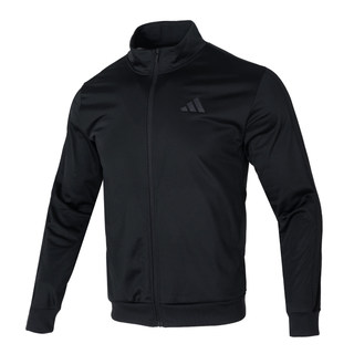 阿迪达斯黑色外套男2025冬季新款运动服男士正品立领防风休闲夹克