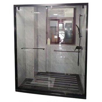 One-line partition shower room for home bathroom