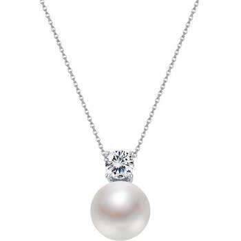 Korun s925 silver freshwater pearl pendant necklace