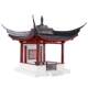 Diy antique puzzle mortise and tenon joint orchid pavilion monument architectural model