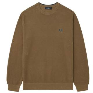 Fred perry hommes pull décontracté 2025 hiver ample col rond pull blé oreille broderie à la mode k1309