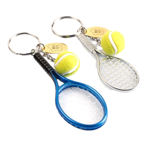 Tennis racket key creative keychain pendant jewelry sports tennis souvenir gift chain pendant gift