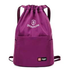 Customized foldable Oxford cloth drawstring pocket backpack Women's Sports Fitness Travel Bag ຄວາມອາດສາມາດຂະຫນາດໃຫຍ່ backpack ຖົງໂຮງຮຽນ