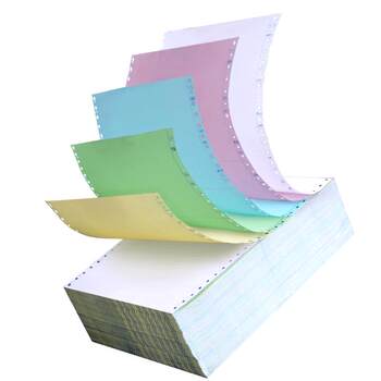 Thickened computer printing paper for dot matrix printers