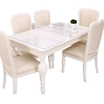 Zhuyue pavilion 2.0mm thick transparent soft glass dining table mat anti-scalding pvc table cloth tea table cloth antibacterial and oil-proof Zhuyue pavilion 2.0mm thick transparent soft glass dining table mat anti-scalding pvc table cloth tea table cloth antibacterial and oil-proof