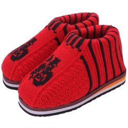 Purely handmade woolen woven cotton shoes, men's and women's finished autumn and winter indoor shoes, thickened non-slip warm home shoes for the elderly