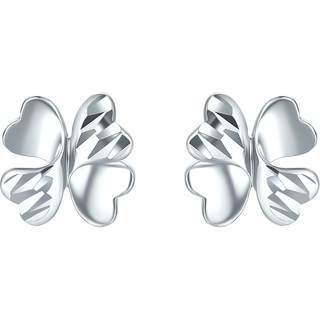 Saturday Fu platinum earrings four-leaf clover PT950