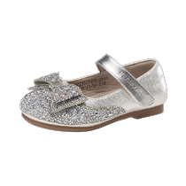 Yierkan childrens shoes girls princess shoes autumn and summer girls crystal shoes leather shoes single shoes baby sequin shoes performance shoes