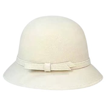 French hepburn style wool bucket hat