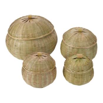 Bamboo weaving tea cans, pumpkin baskets, egg storage baskets
