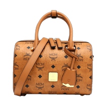 (Self-operated) MCM Unisex Visetos Printed Boston Bag Shoulder Crossbody Handbag for Gifting