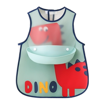 Baby Eating Surrounding Pocket Waterproof Dirty Hood Clothes Ultra Soft Vest Type Sleeveless Children Big Round Mouth Rice Pocket for Hood Hood