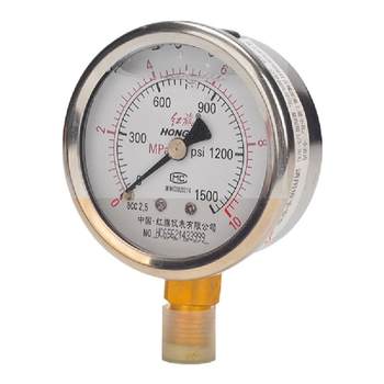 Hongqi ytn-60 radial stainless steel shock-resistant pressure gauge