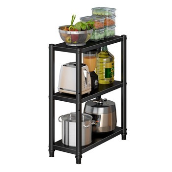 Kitchen storage rack floor-mounted multi-layer microwave oven rack