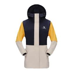 Panda co-branded camel jacketed color-blocked windbreaker 2024 hooded ກິລາກາງແຈ້ງລະດູໃບໄມ້ປົ່ງແລະດູໃບໄມ້ລົ່ນຄູ່ນ່ຶເສື້ອ jacket ສໍາລັບພູເຂົາ.