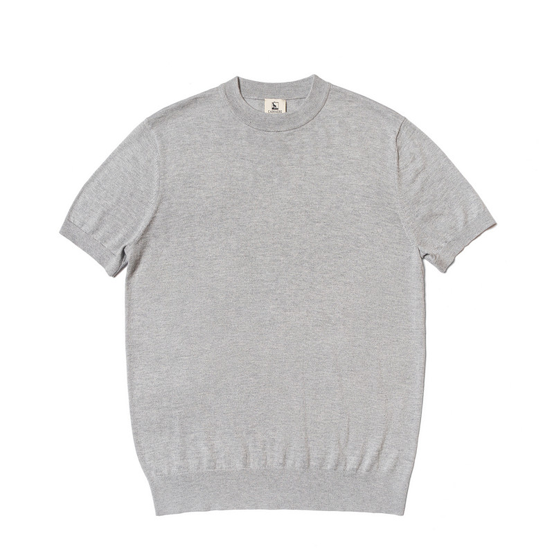 CARMURAT CM Naples Consinee silk cashmere knitted round neck short-sleeved men's sweater
