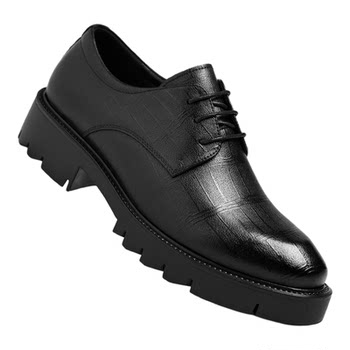 Gnai genuine invisible inner height increasing 8/10cm leather shoes