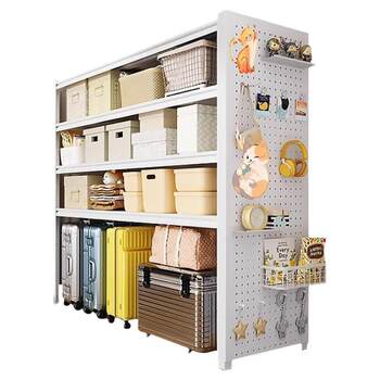 Balcony shelf empty suitcase storage rack