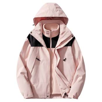 Woodpecker jacket for men and women three-in-one removable outdoor windproof waterproof mountaineering suit large size couple jacket