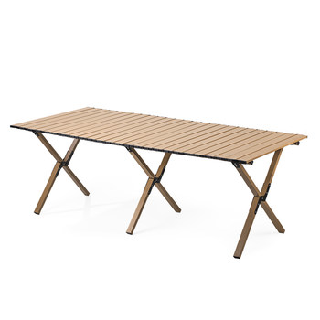 Outdoor folding egg roll table camping convenient table and chair set