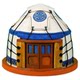 Handmade mini yurt shaped ornaments