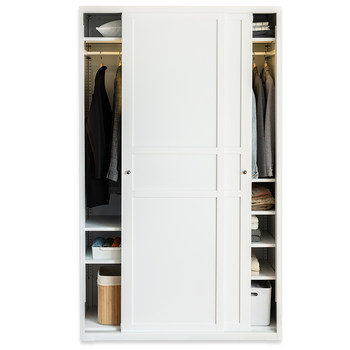 Xingong ເຮືອນທັງຫມົດເຫຼັກ sliding door wardrobe 60CM ຫ້ອງນອນຂອງຄົວເຮືອນ sliding ປະຕູພື້ນທີ່ປະຫຍັດຕູ້ເກັບຮັກສາຄວາມອາດສາມາດຂະຫນາດໃຫຍ່