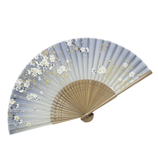 Women's antique summer cherry blossom small folding fan