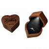 New style black walnut love-shaped ring box