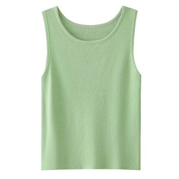 ຜ້າໄຫມໄອສຖັກ camisole ເສື້ອຍືດບາງໆຂອງແມ່ຍິງ 2026 ລະດູຮ້ອນໃໝ່ ແຂນສັ້ນ ແອວສູງ ແຂນສັ້ນ ສຳລັບຄົນໂຕນ້ອຍ