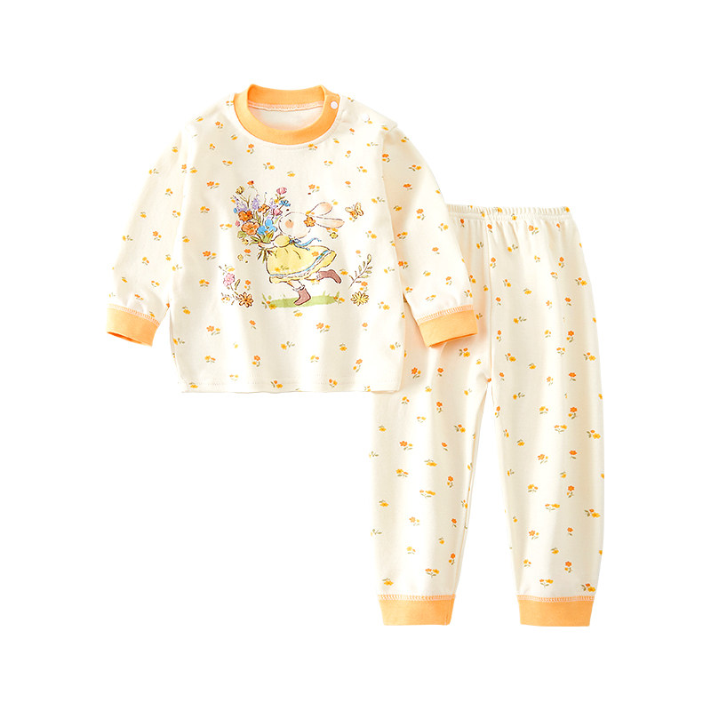 Children's autumn clothes and long johns pure cotton home clothes