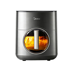 Midea Air Fryer with Dual Heat Sources for Home Use, No-Turn Electric Fryer, Large Capacity, Visible Window, 2026 New Model