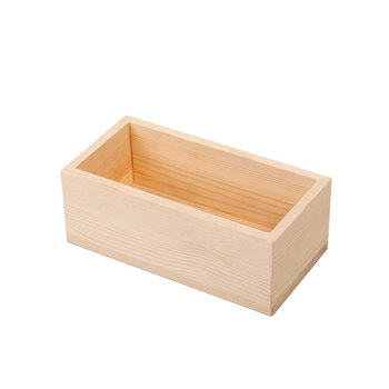 Custom made of wooden boxes for display trays in supermarkets without cover