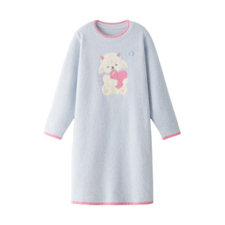 蕉内绒绒520Home睡裙女童秋冬半边绒动物可爱女孩长袖保暖家居服