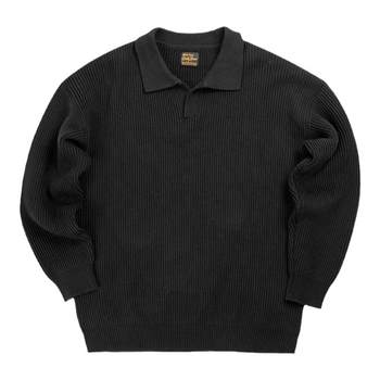 Maden workwear polo collar pit knit sweater Maden workwear polo collar pit knit sweater