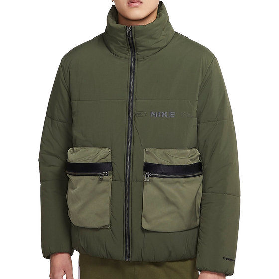 Nike/Nike official authentic men's sports leisure stand-up collar warming sports cotton clothes DD5930-010